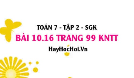 Bài 10.16 trang 99 Toán 7 Tập 2 Kết nối tri thức